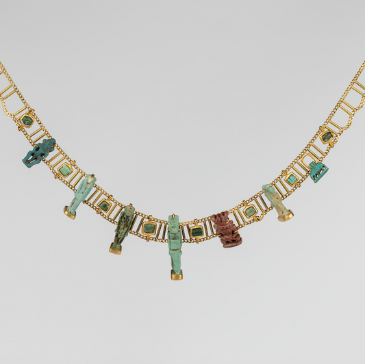 18K Gold 'Pantheon of the Nile' Amulet Necklace