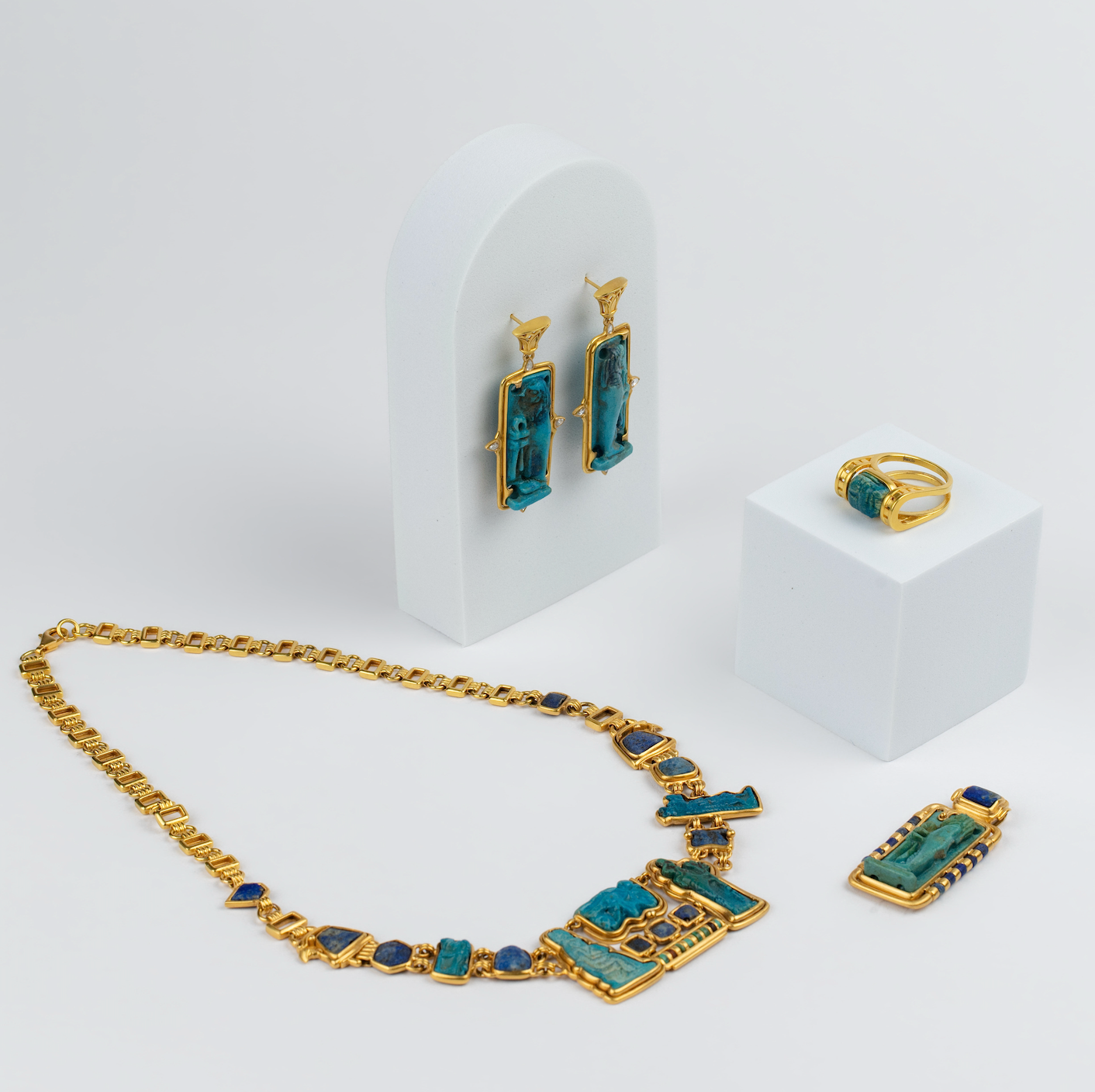 18K Gold Egyptian Revival Scarab Ring