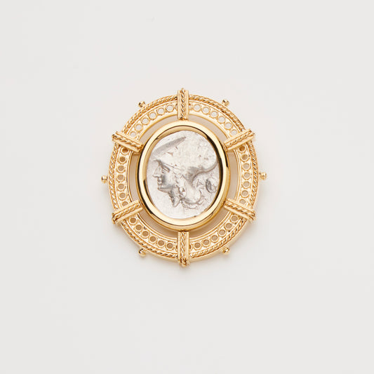 18K Gold Brooch/ Pendant