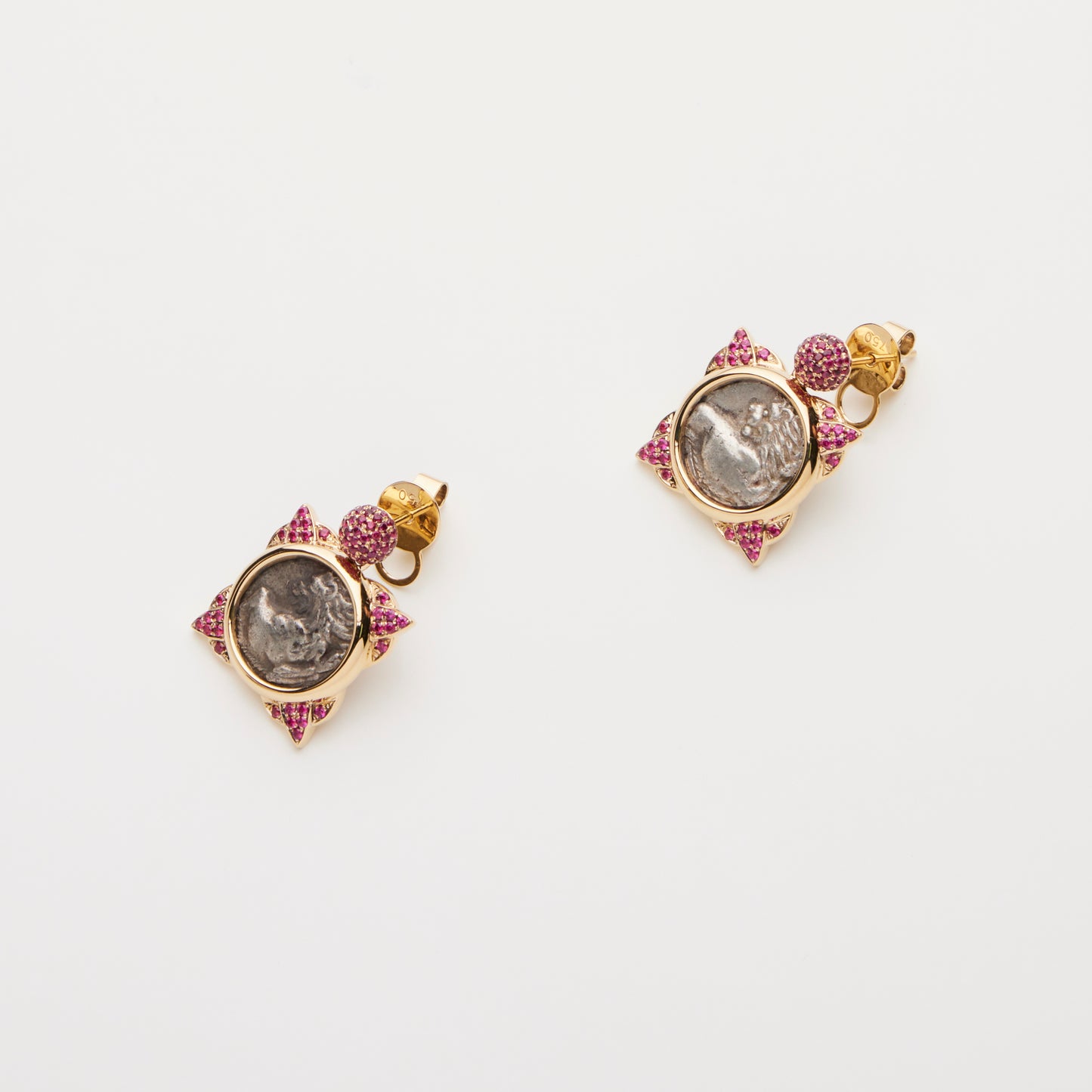 18K Gold/ Ruby Earrings