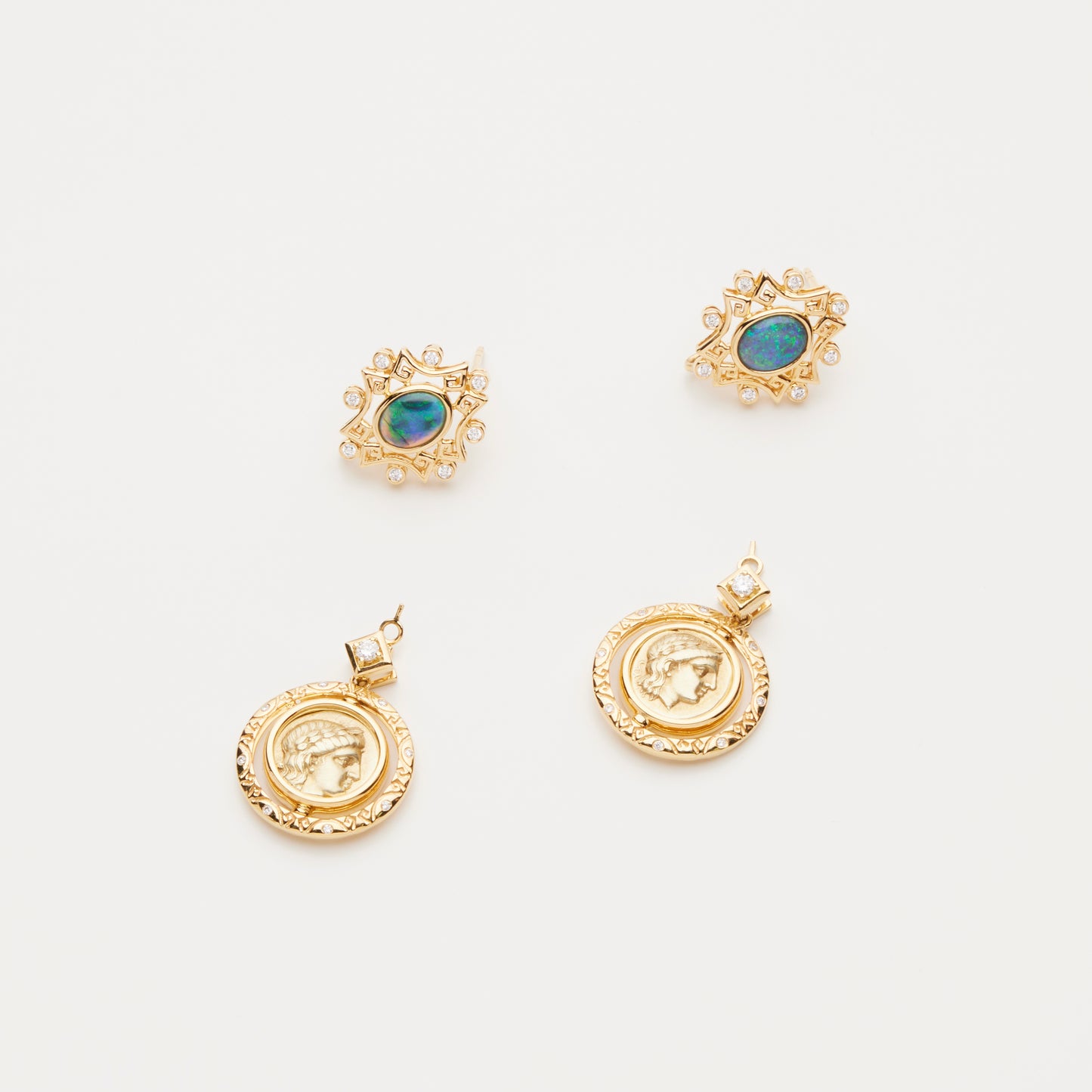 18K Gold/ Opal Earrings