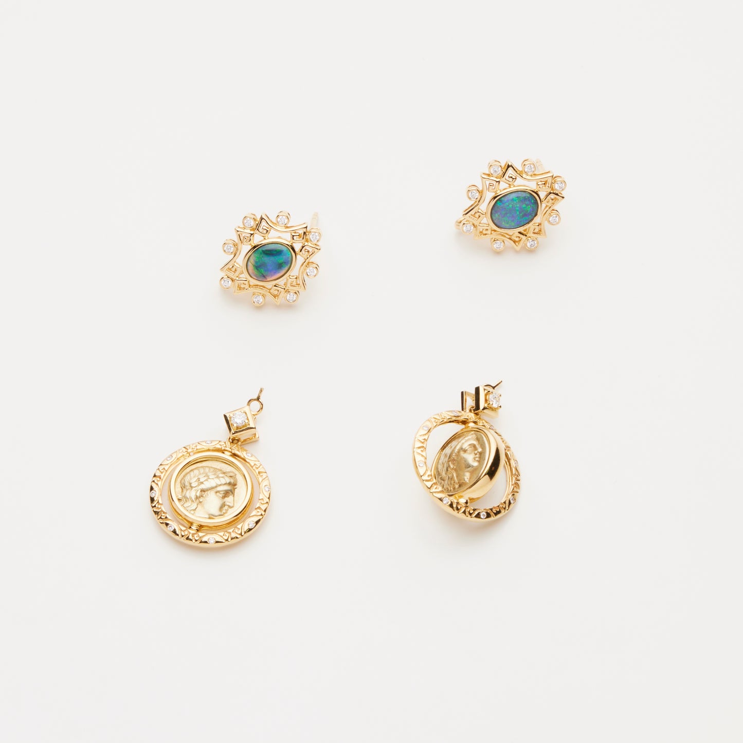 18K Gold/ Opal Earrings