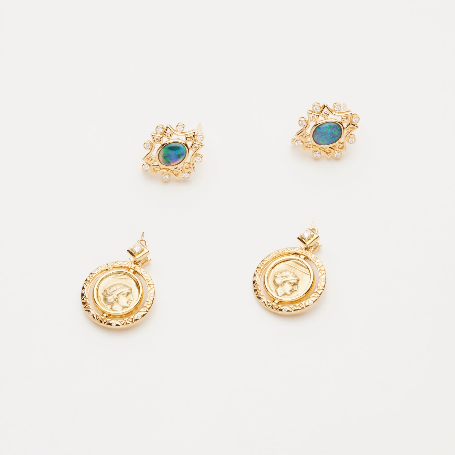 18K Gold/ Opal Earrings