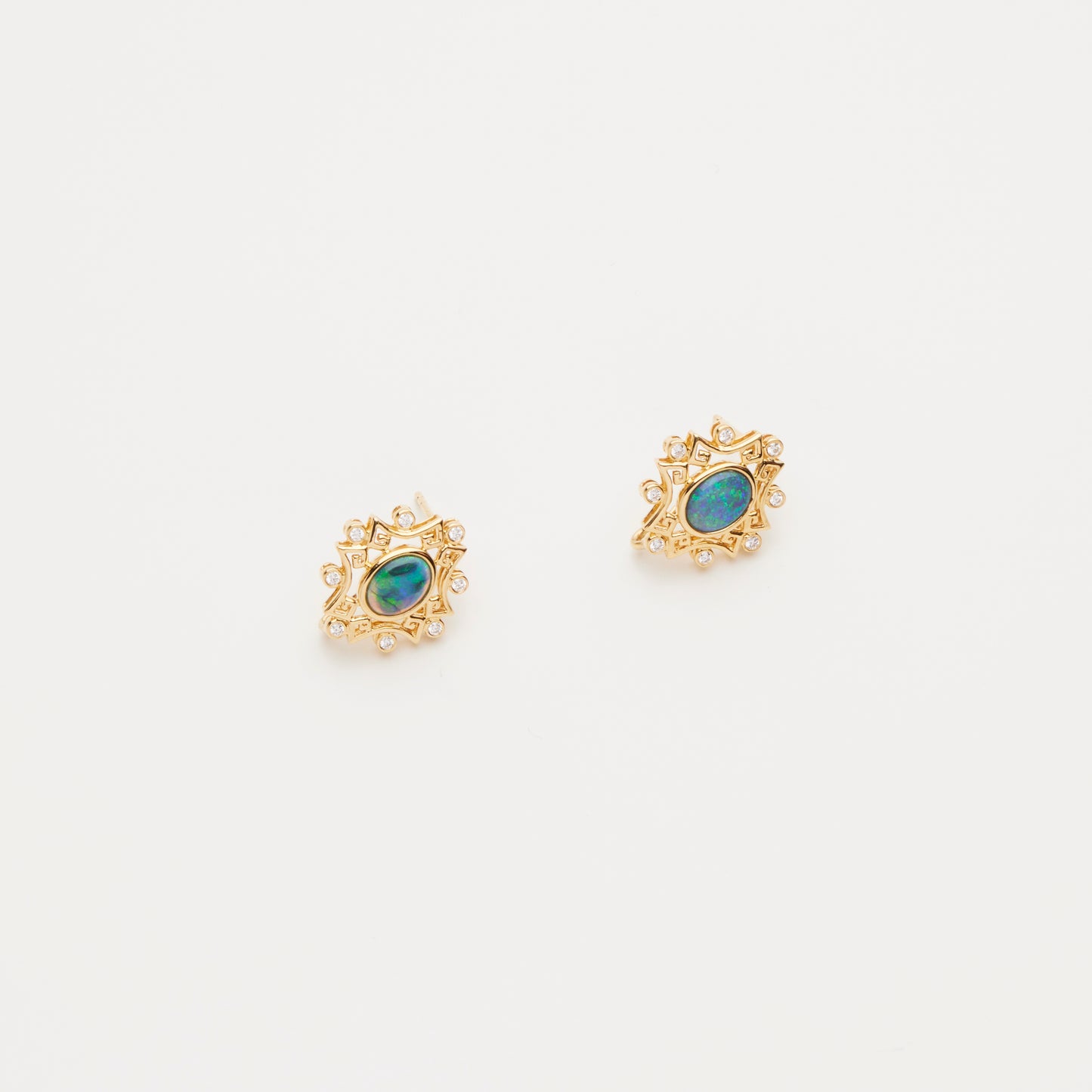 18K Gold/ Opal Earrings