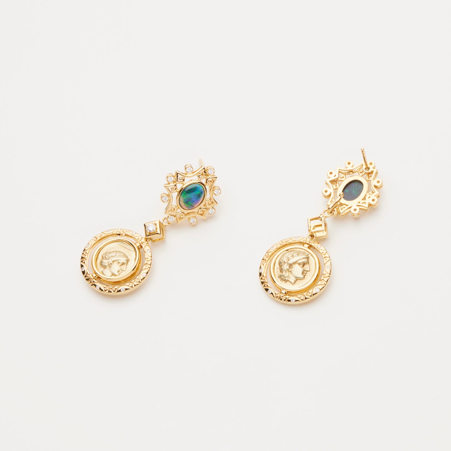 18K Gold/ Opal Earrings