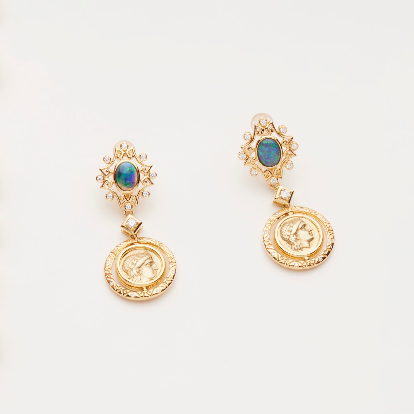 18K Gold/ Opal Earrings