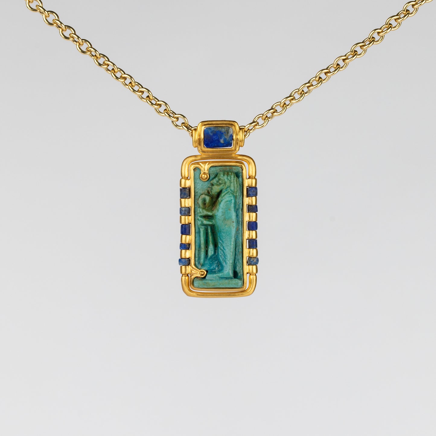 Handcrafted Egyptian Revival Amulet Pendant