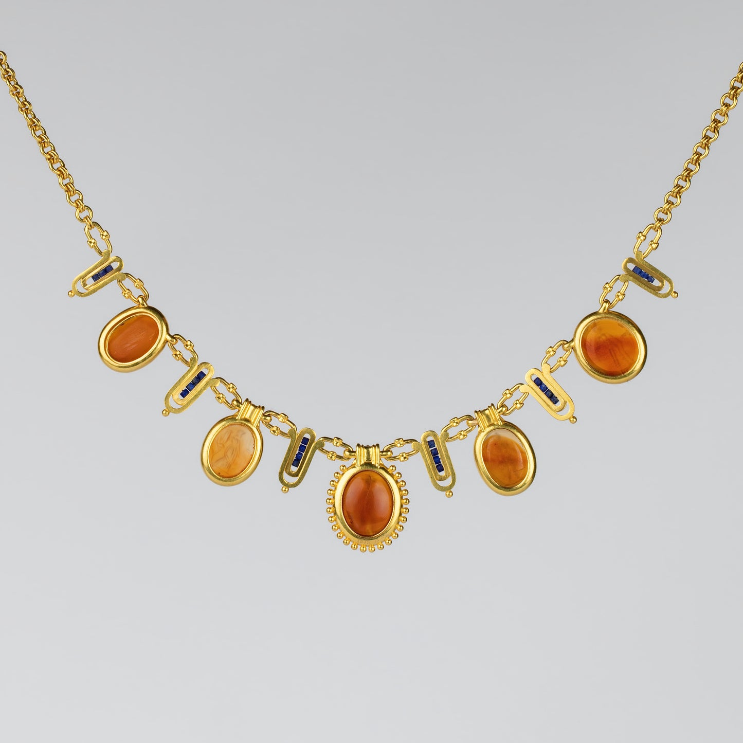 18K Gold Quintessential Carnelian Intaglio Necklace