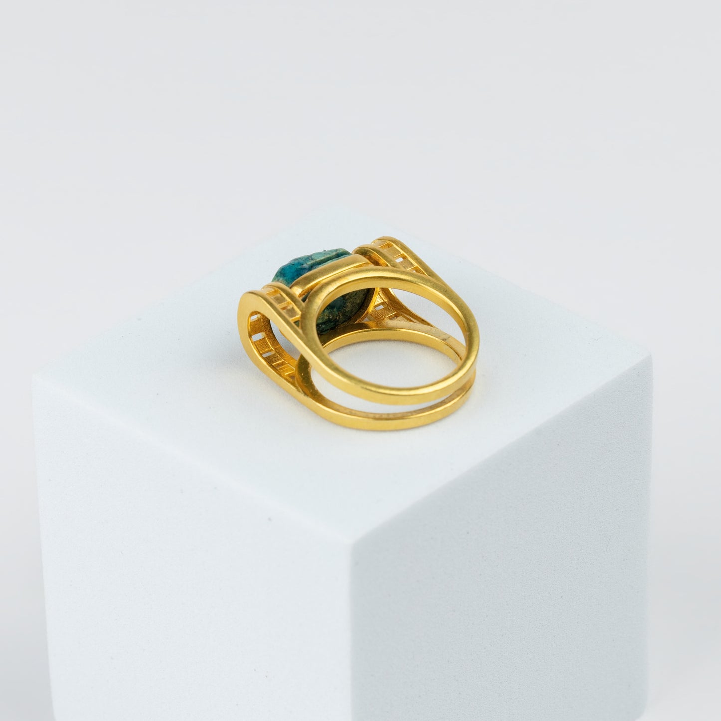 18K Gold Egyptian Revival Scarab Ring