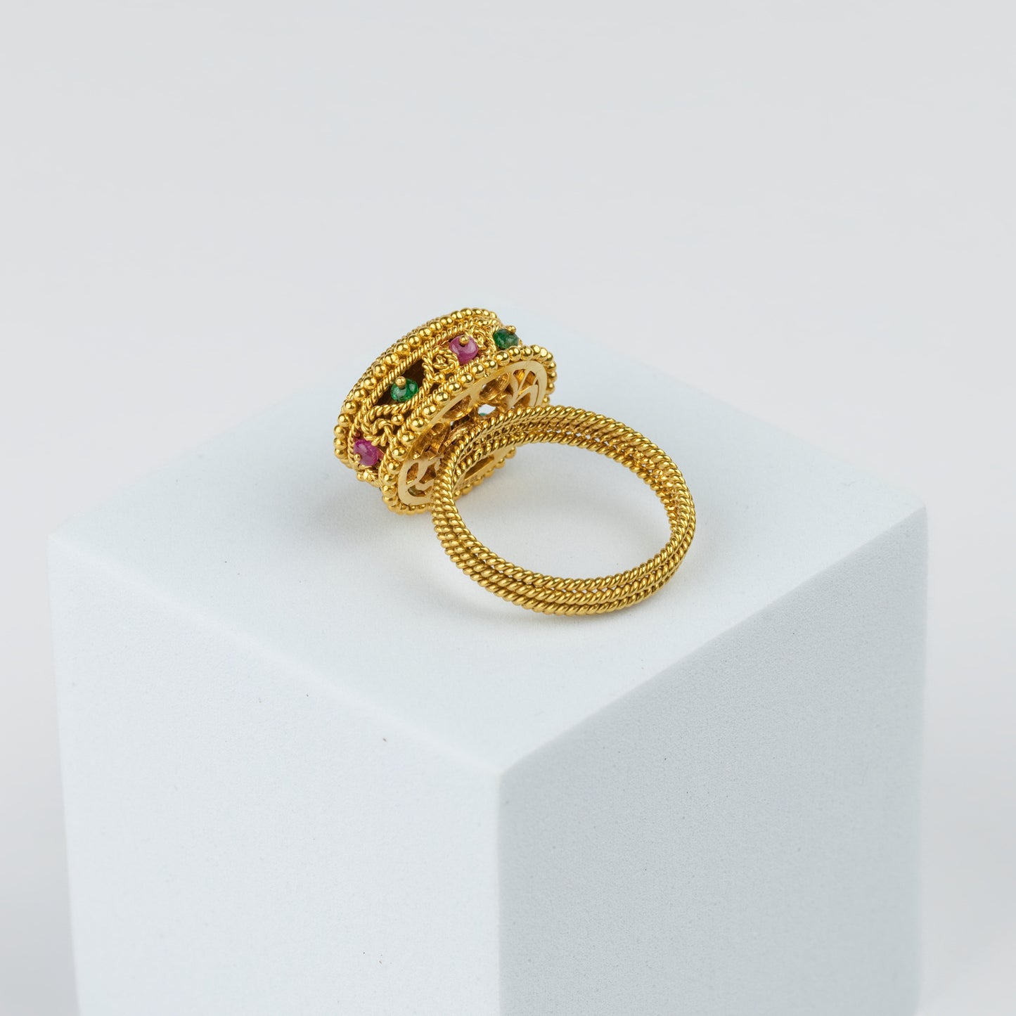 18K Gold Byzantine Revival Intaglio Ring
