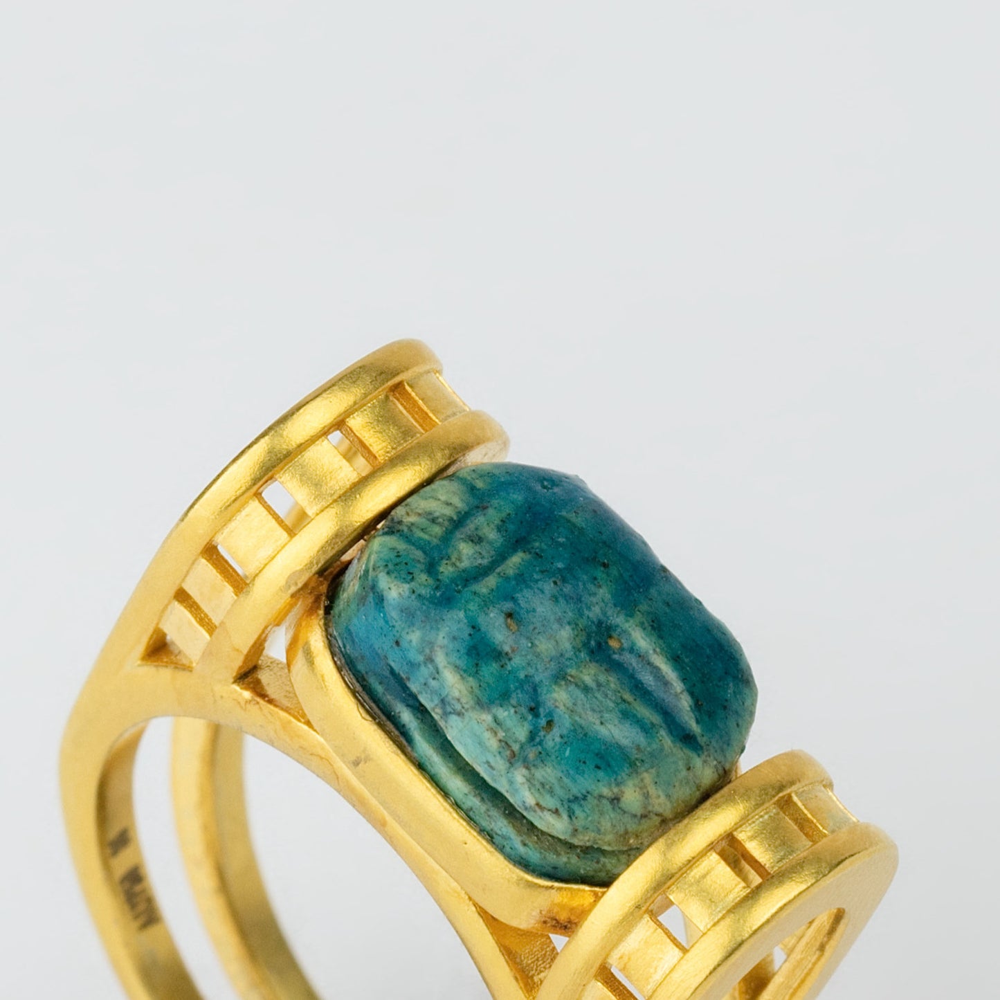 18K Gold Egyptian Revival Scarab Ring