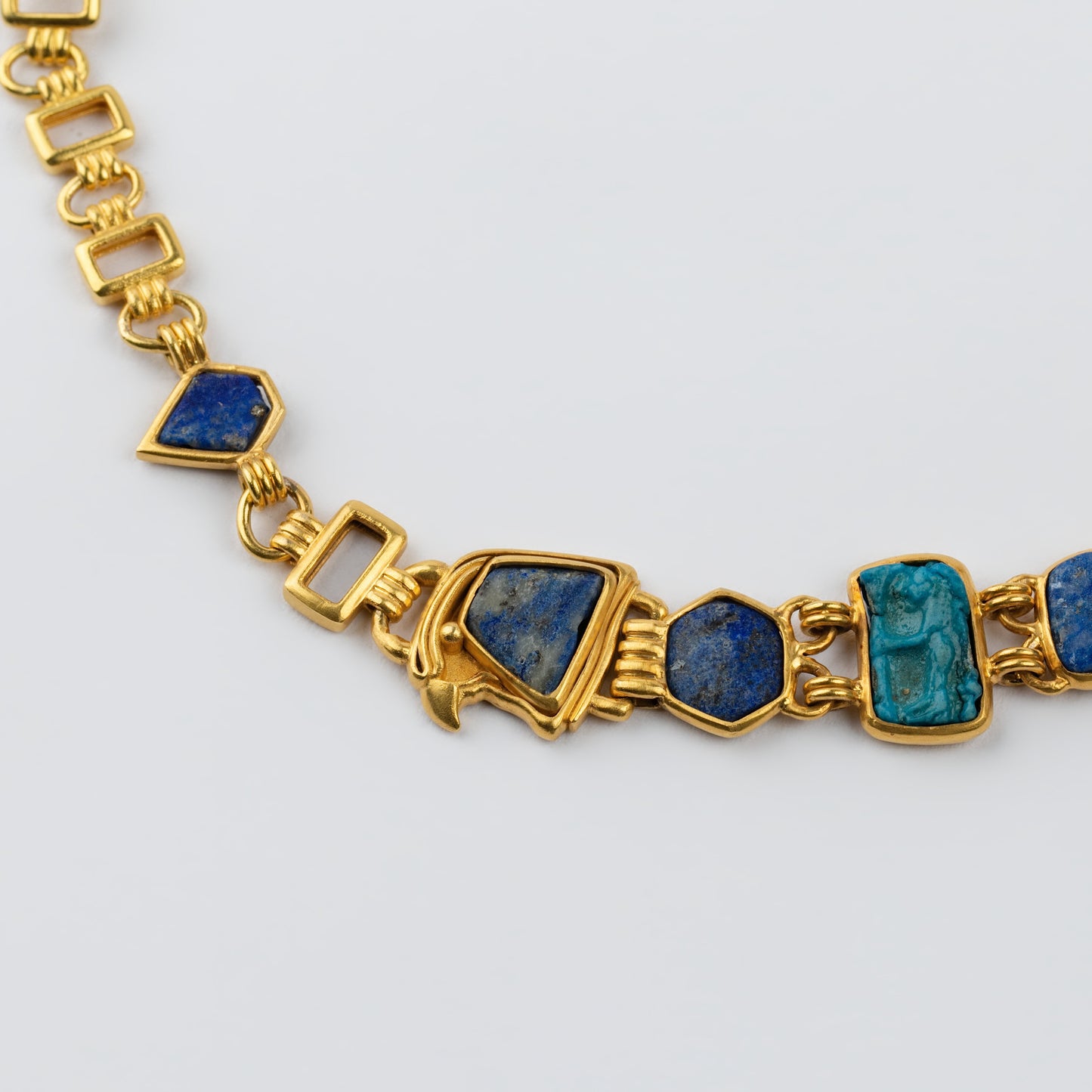 18K Gold Egyptian 'Chronicle of the Nile' Amulet Necklace