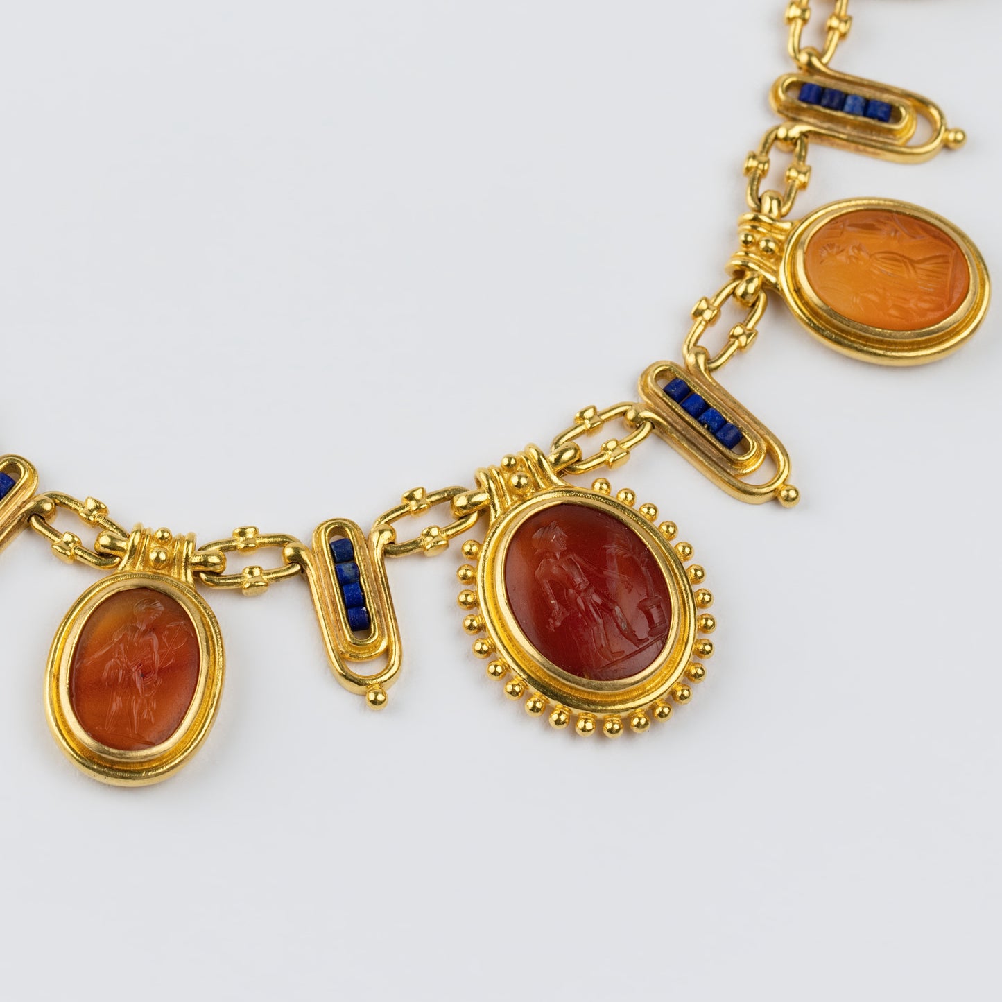18K Gold Quintessential Carnelian Intaglio Necklace