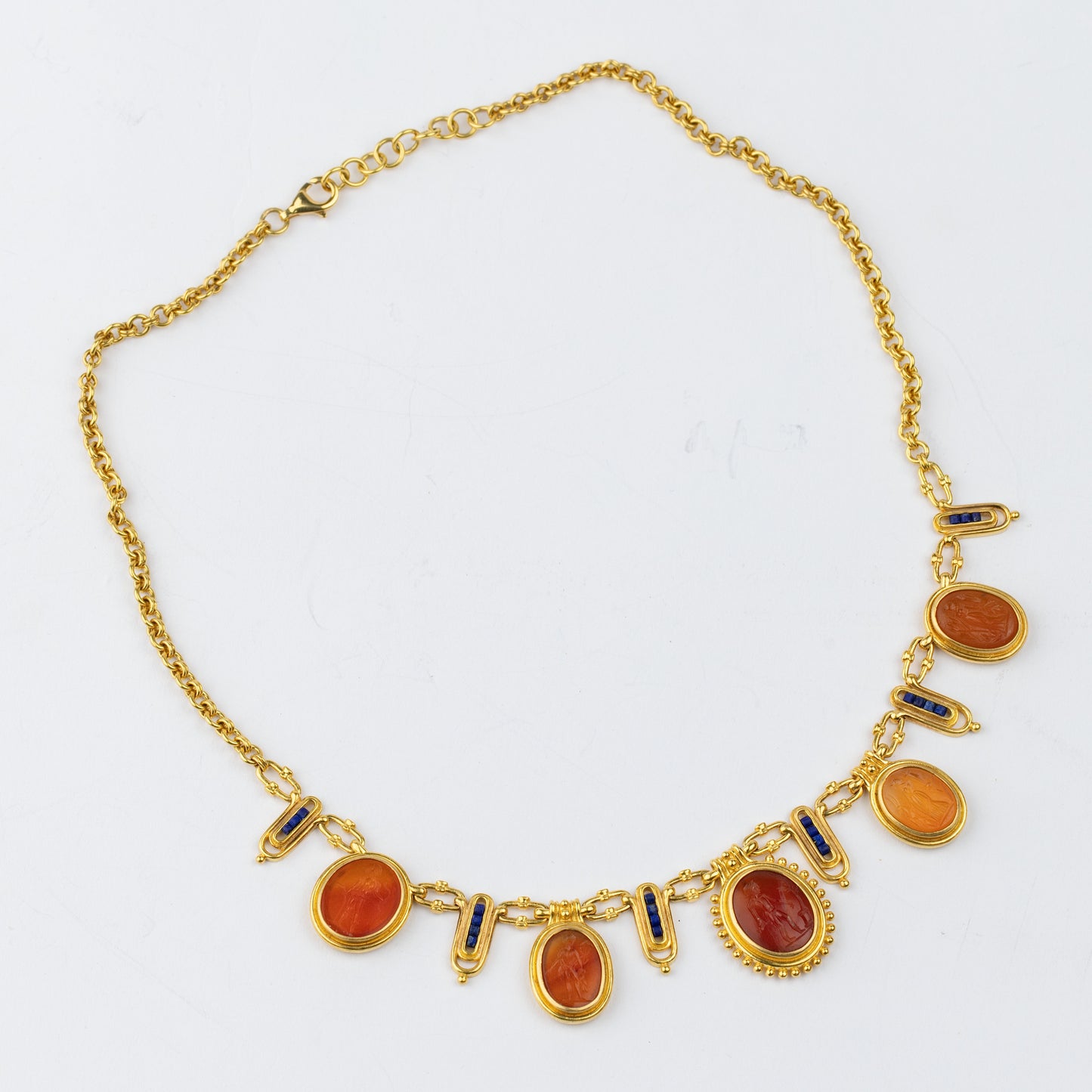 18K Gold Quintessential Carnelian Intaglio Necklace