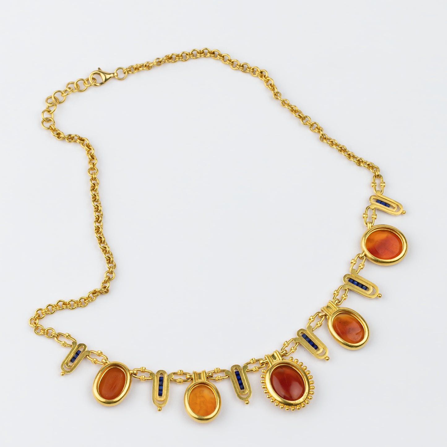 18K Gold Quintessential Carnelian Intaglio Necklace