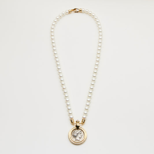 Pearls/ 18K Gold Necklace