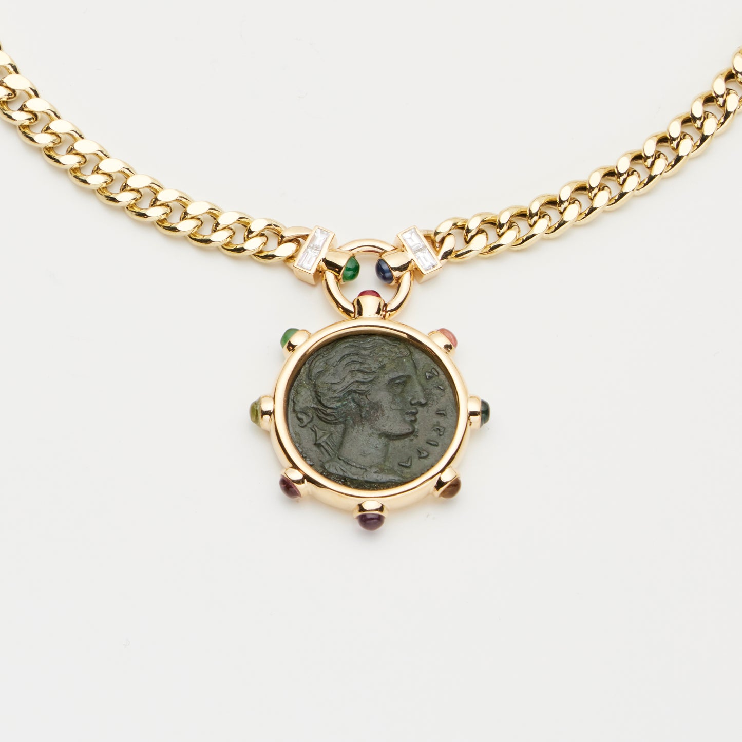 18K Gold/ Muti-Gems Necklace