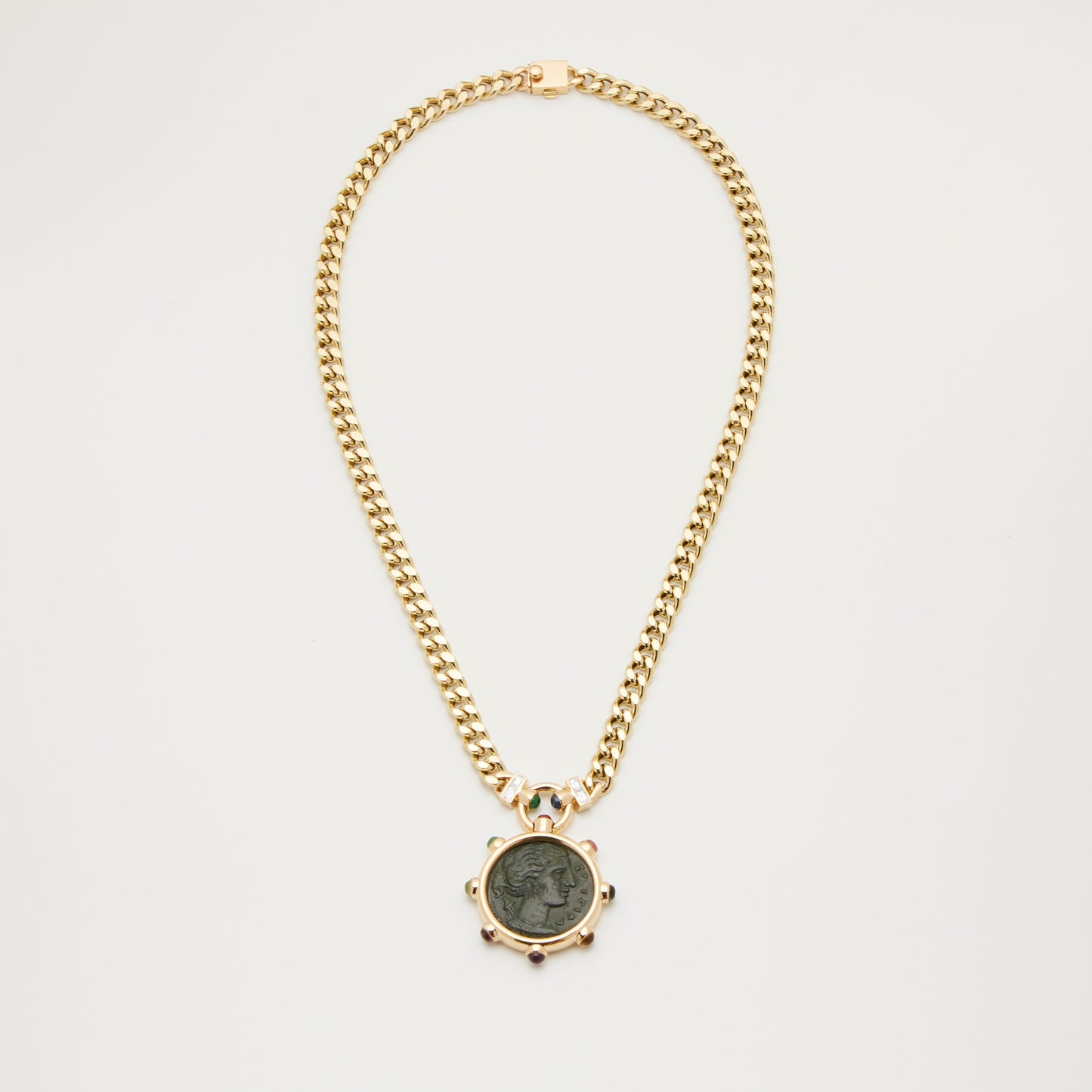 18K Gold/ Muti-Gems Necklace