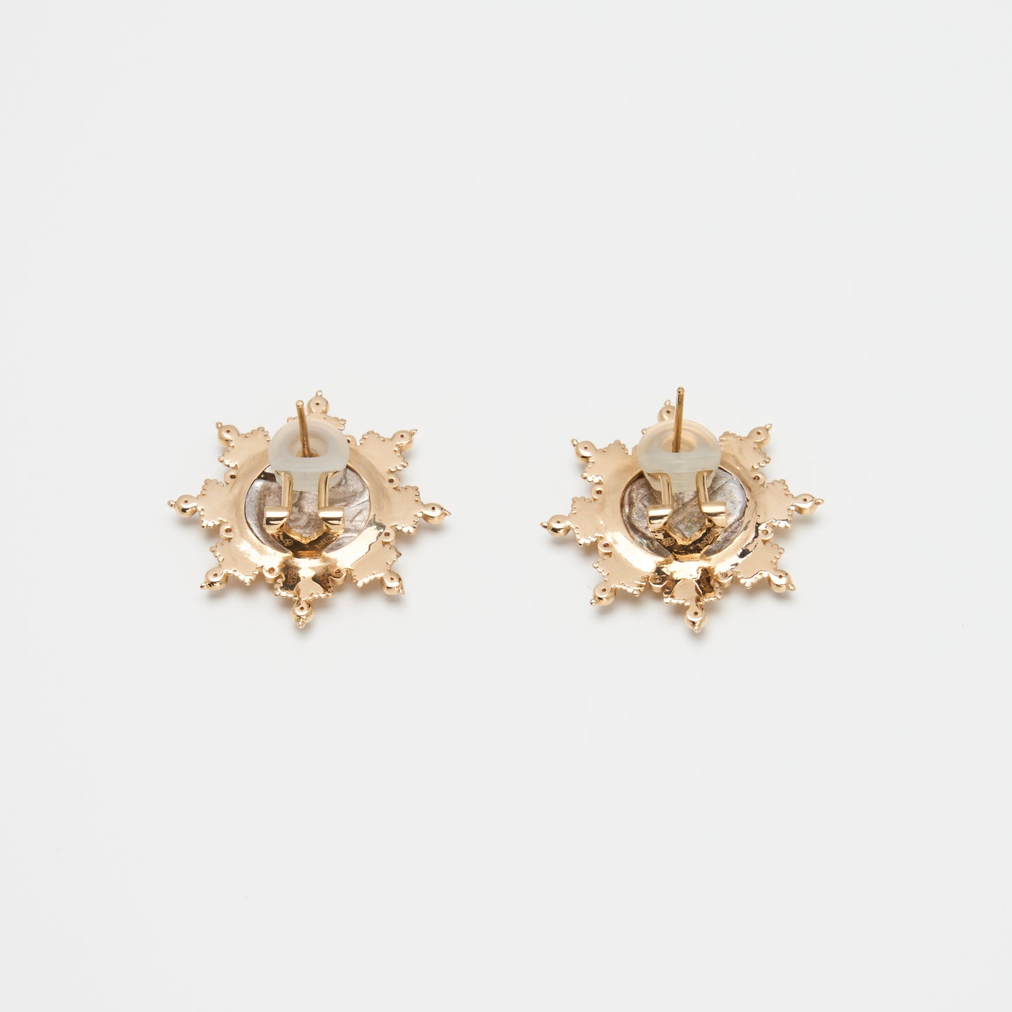 18K Gold Sunburst Earring