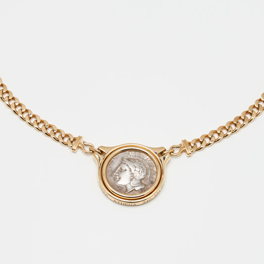 18K Gold Reversible Coin Necklace