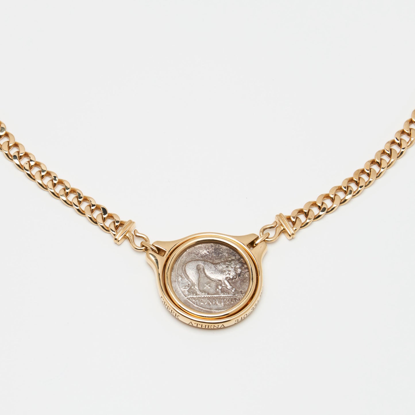 18K Gold Reversible Coin Necklace