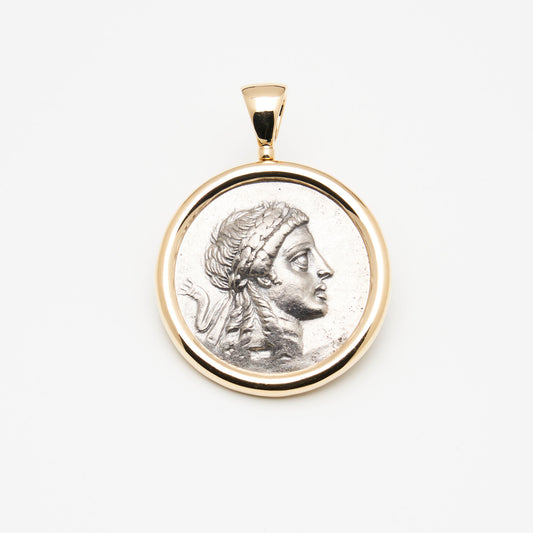 18K Gold Classic Apollo Coin Pendant