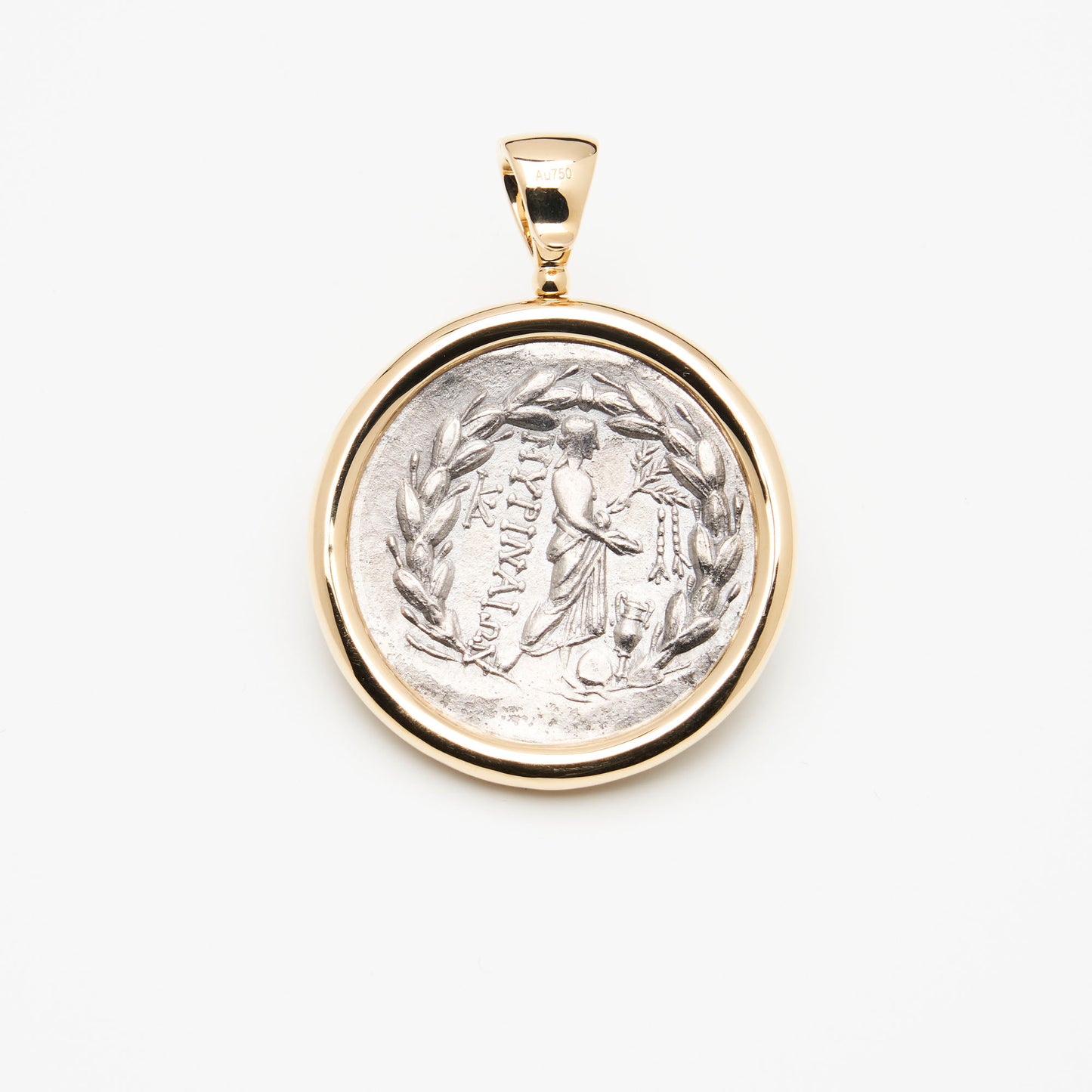 18K Gold Classic Apollo Coin Pendant