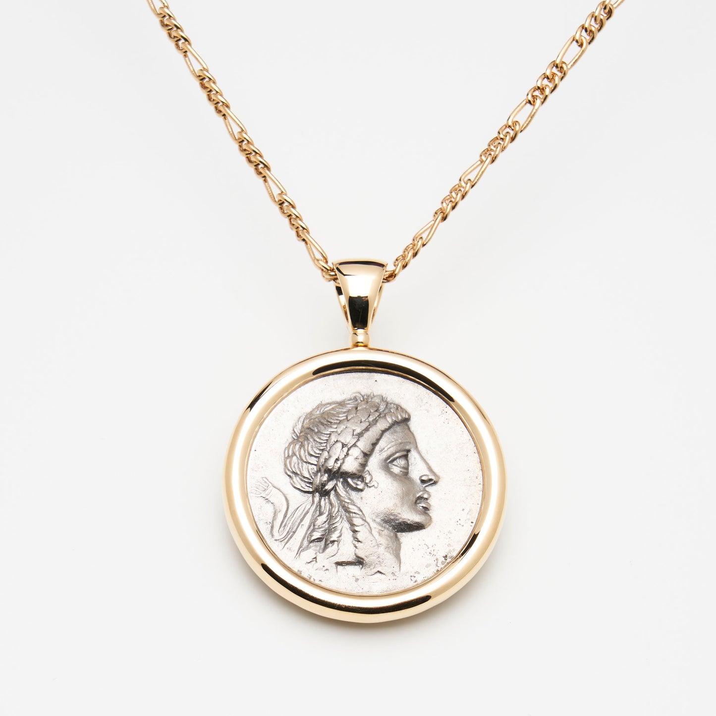 18K Gold Classic Apollo Coin Pendant