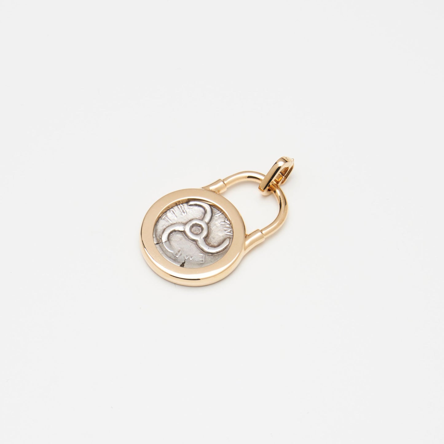 18K Gold Lion Coin Pendant